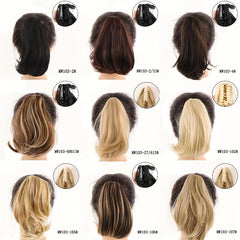 Synthetic Straight Ponytail Extension Claw Clip For Women Girls