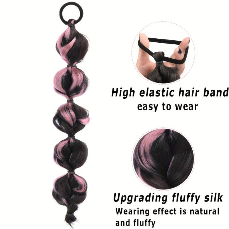 Y2K Pink Ombre Braiding Ponytail Extensions