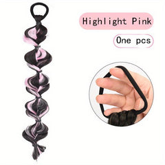 Y2K Pink Ombre Braiding Ponytail Extensions