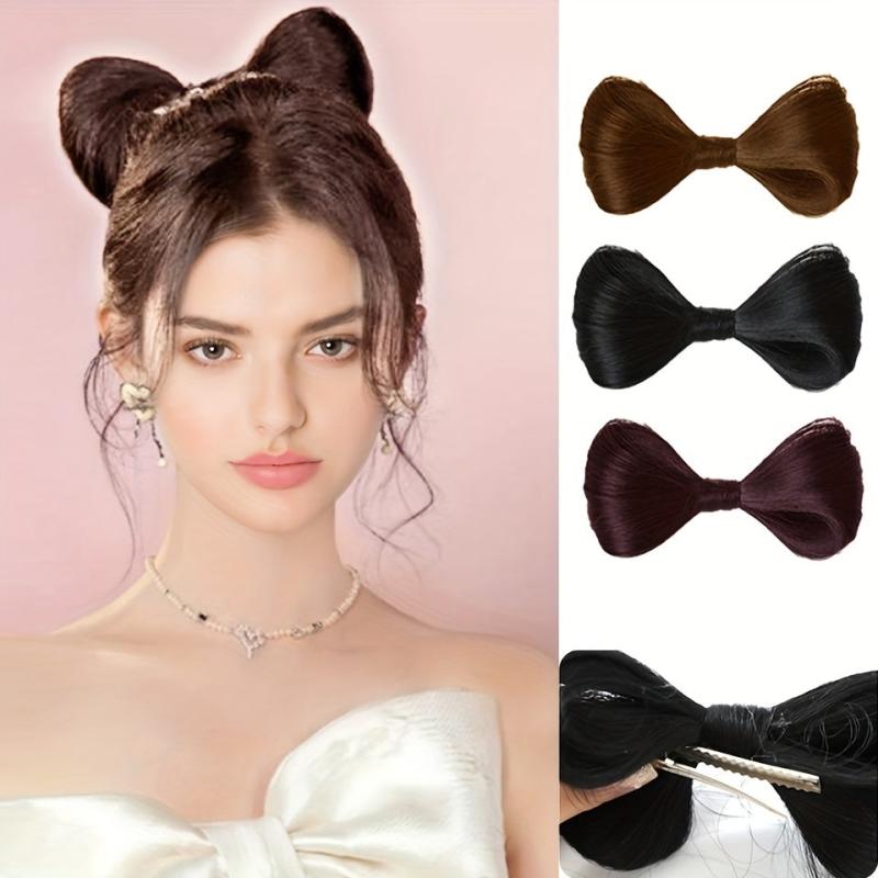 Bowknot Hair Bun Synthetic Hair Chignon For Women