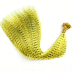 50PCS Colorful Feather Crochet Hair Extensions Synthetic Hair Pieces
