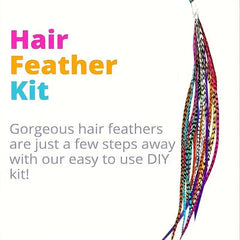 50PCS Colorful Feather Crochet Hair Extensions Synthetic Hair Pieces