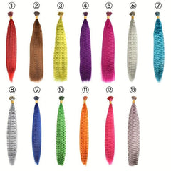 50PCS Colorful Feather Crochet Hair Extensions Synthetic Hair Pieces