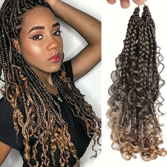 45 72 Cm Boho Box Braids 1 Pack 14 Strands Goddess Box Braids Crochet Hair
