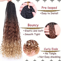 45 72 Cm Boho Box Braids 1 Pack 14 Strands Goddess Box Braids Crochet Hair