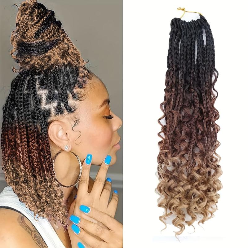 45 72 Cm Boho Box Braids 1 Pack 14 Strands Goddess Box Braids Crochet Hair