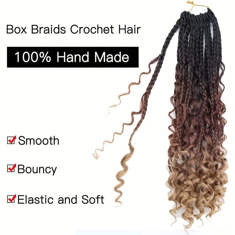 45 72 Cm Boho Box Braids 1 Pack 14 Strands Goddess Box Braids Crochet Hair