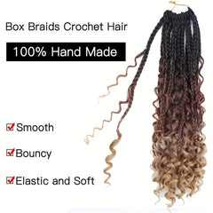 45 72 Cm Boho Box Braids 1 Pack 14 Strands Goddess Box Braids Crochet Hair