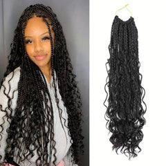 45 72 Cm Boho Box Braids 1 Pack 14 Strands Goddess Box Braids Crochet Hair