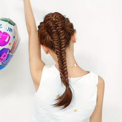 8 Cm Braided Ponytail Hair Extensions Claw Clip In Fishtail Pony Tails Extension