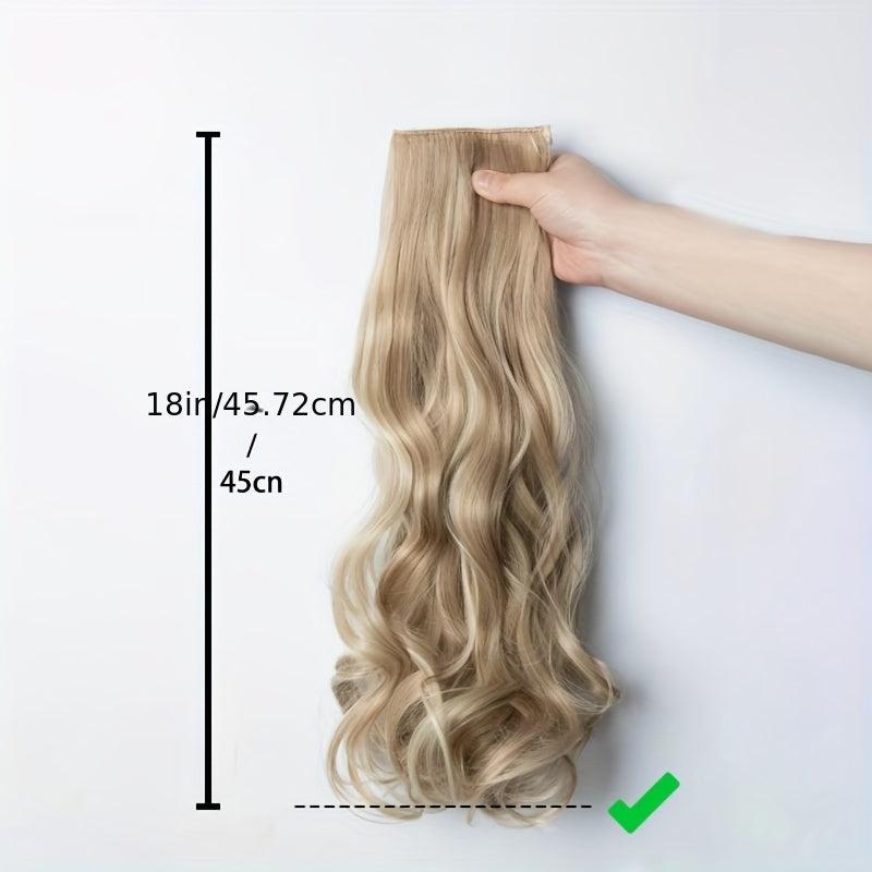 Long Straight Hair Pieces Synthetic Fishing Line Hair Extensions Daily Use