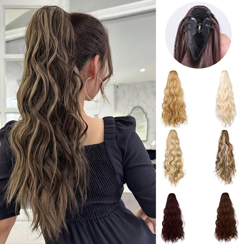 Curly Wavy Claw Ponytail Hair Extensions Natural Looking