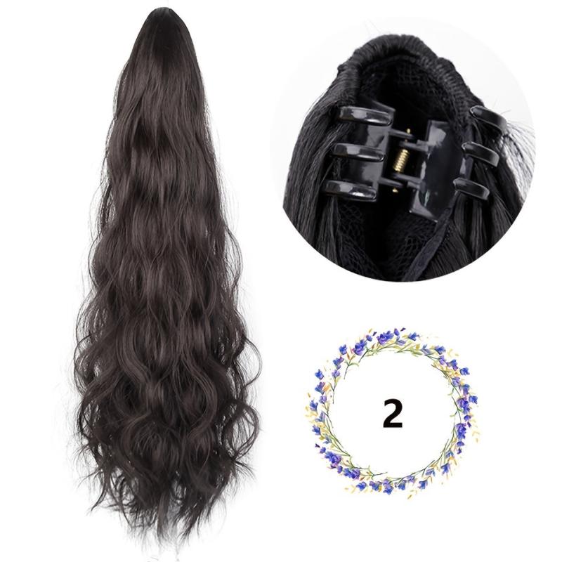 Curly Wavy Claw Ponytail Hair Extensions Natural Looking