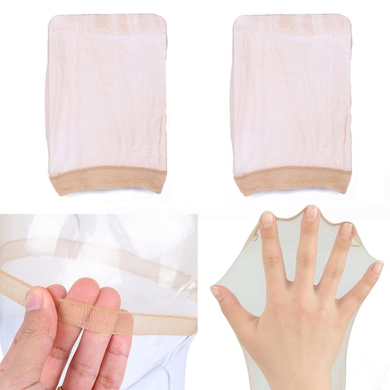20 PCS Nylon Stocking Wig Cap Thin Bald Cap For Women Strap Elastic Band