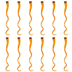 12pcs Colorful Curly Wavy Hair Extensions Clip In - Party Cosplay Halloween