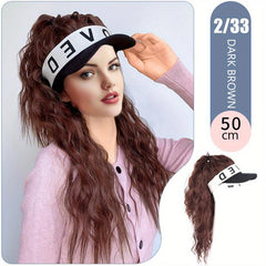 Hat Wigs Synthetic Curly Hair Wigs + Cap 50 8 Cm