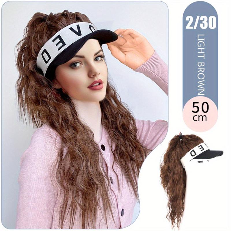 Hat Wigs Synthetic Curly Hair Wigs + Cap 50 8 Cm