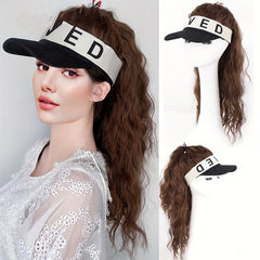 Hat Wigs Synthetic Curly Hair Wigs + Cap 50 8 Cm