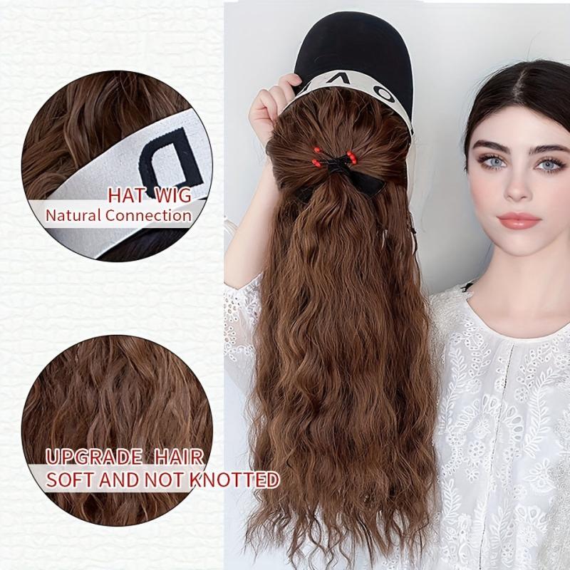 Hat Wigs Synthetic Curly Hair Wigs + Cap 50 8 Cm