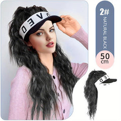 Hat Wigs Synthetic Curly Hair Wigs + Cap 50 8 Cm