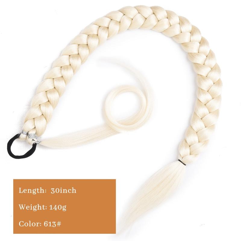 Synthetic Ponytail Extensions Boxing Braids Wrap Around Chignon Tail