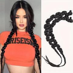 Synthetic Ponytail Extensions Boxing Braids Wrap Around Chignon Tail