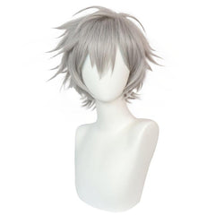 Short Gray Straight Synthetic Cosplay Wig For Halloween