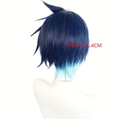 Short Dark Synthetic Wig for Daily Anime Cosplay