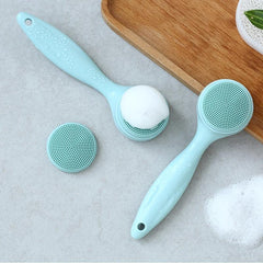 Silicone Facial Cleansing Brush with Head Replacement Blackhead Cleaning Tool