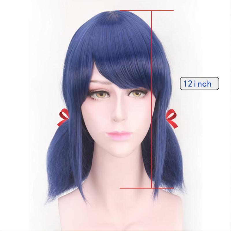 Anime Cosplay Wig Red Rope Synthetic Wig With Bangs