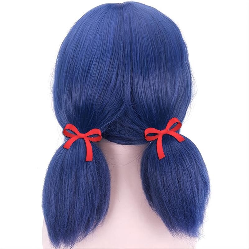 Anime Cosplay Wig Red Rope Synthetic Wig With Bangs
