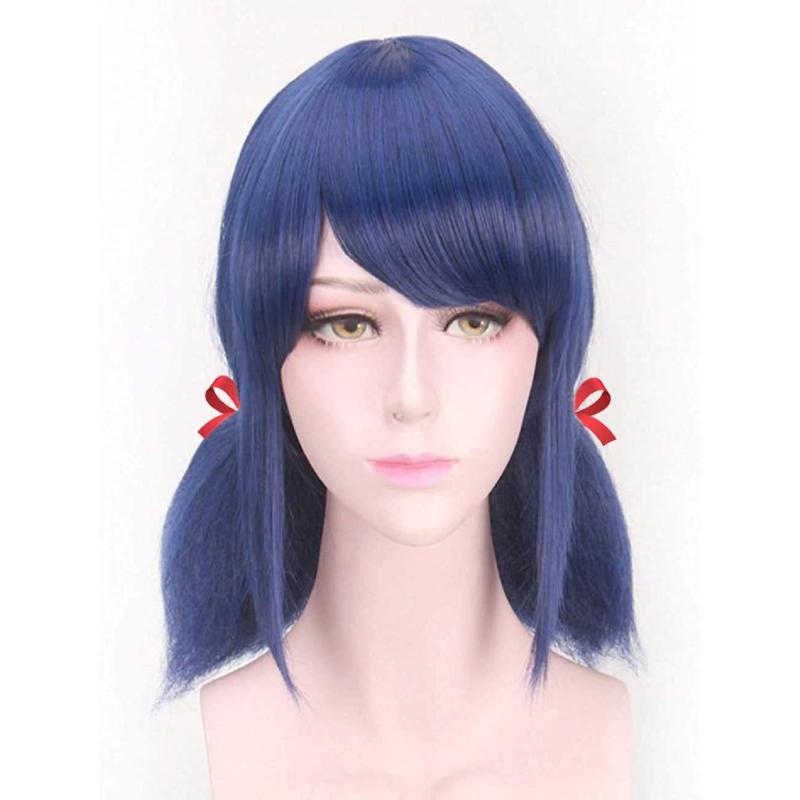 Anime Cosplay Wig Red Rope Synthetic Wig With Bangs