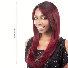 Ombre Long Straight Wig Synthetic Wig Beginners Friendly Heat Resistant