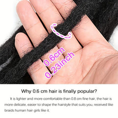 100 Human Hair Reggae Dreadlocks Hair Extensions Soft Braid
