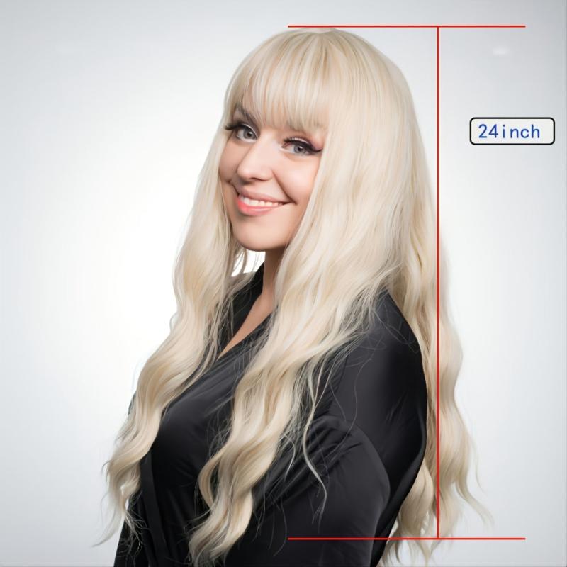 Ombre Platinum Synthetic Wavy Wig for Daily & Party Wear