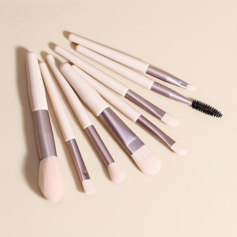 8PCS Synthetic Makeup Brush Set Foundation Blush Eyebrows Shadow Lip Brush