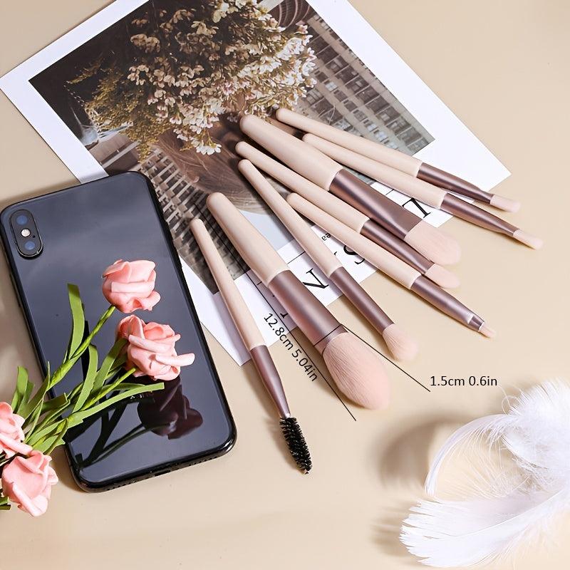 8PCS Synthetic Makeup Brush Set Foundation Blush Eyebrows Shadow Lip Brush