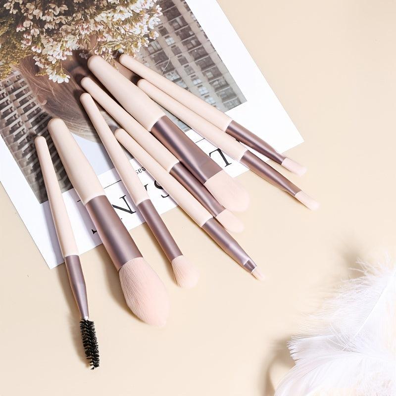 8PCS Synthetic Makeup Brush Set Foundation Blush Eyebrows Shadow Lip Brush