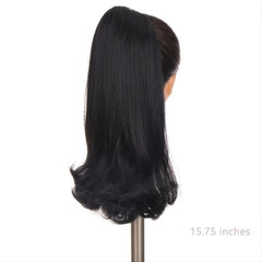 Medium Long Drawstring Ponytail Extensions for Daily Use