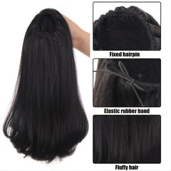 Medium Long Drawstring Ponytail Extensions for Daily Use