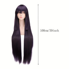 Purple Ancient Costume Cosplay Wig 101 Long Straight Hair