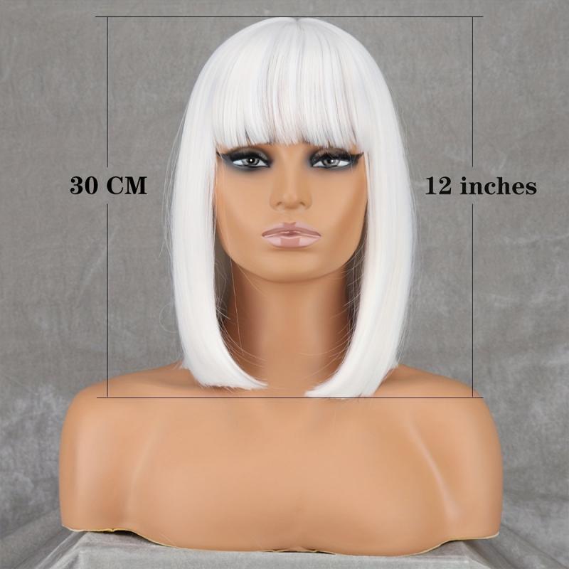 Short Bob Cut Wigs for Women Synthetic Hair Halloween Party