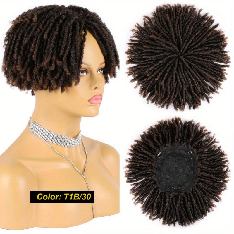 24cm Synthetic Dreadlock Hair Topper with Clips Locs Braided Half Wig