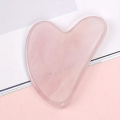 Rose Quartz Gua Sha Board for Face and Body Massage