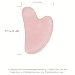 Rose Quartz Gua Sha Board for Face and Body Massage
