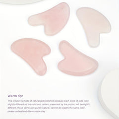 Rose Quartz Gua Sha Board for Face and Body Massage
