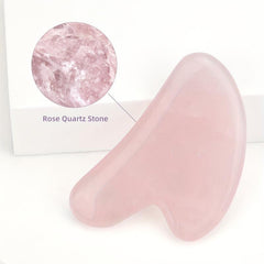 Rose Quartz Gua Sha Board for Face and Body Massage