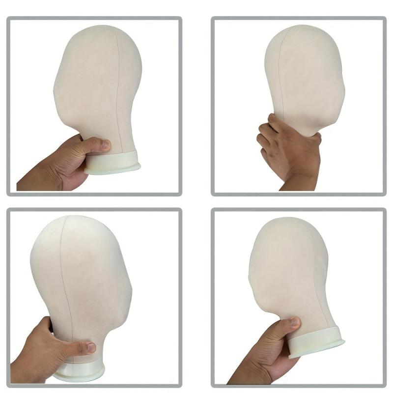 Canvas Block Head Stand Wig Hat Glasses Display