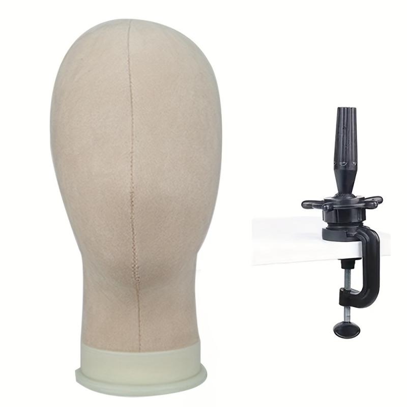 Canvas Block Head Stand Wig Hat Glasses Display