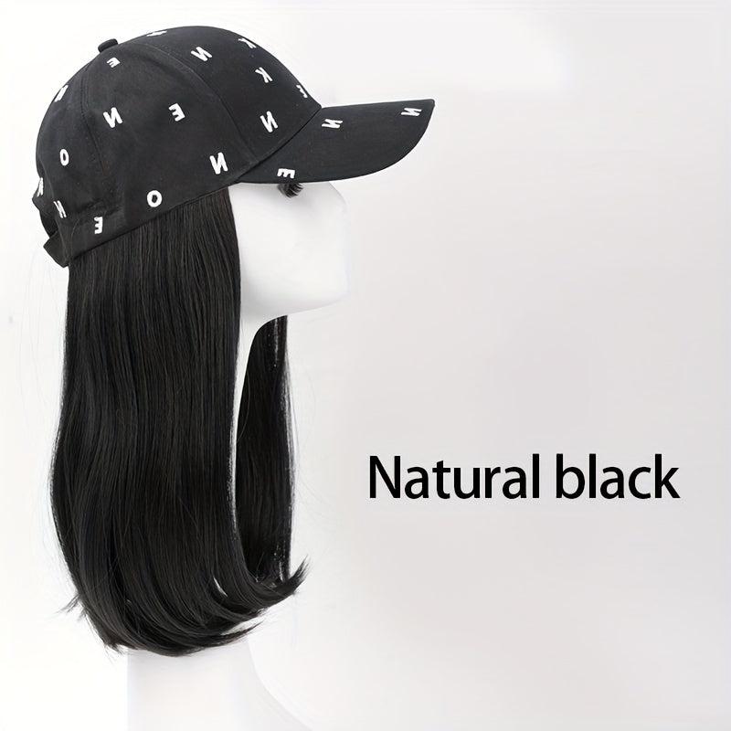 Long Straight Hair Hat Wig Baseball Wig